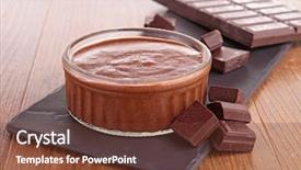  Presentation with chocolate - Cool new slides with chocolate mousse backdrop and a tawny brown colored foreground