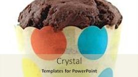  Presentation with muffin - Amazing theme having chocolate-muffin backdrop and a blonde colored foreground