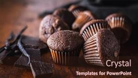  Presentation with muffins - Cool new presentation with chocolate-muffins-sweet-dark-cupcakes backdrop and a wine colored foreground