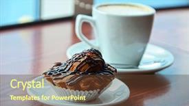  Presentation with chocolate cup cakes - Beautiful presentation featuring chocolate muffins with and coffee backdrop and a tawny brown colored foreground