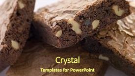  Presentation with cake brownies - Cool new presentation theme with chocolate nut brownies backdrop and a tawny brown colored foreground