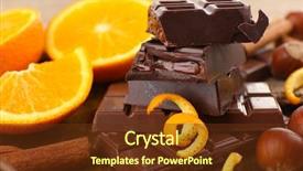  Presentation with chocolate nuts - Amazing presentation design having chocolate orange and nuts backdrop and a tawny brown colored foreground