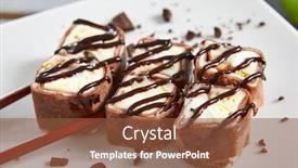  Presentation with condensed milk - Slide deck enhanced with chocolate-pancake-in-ceramic-white background and a tawny brown colored foreground