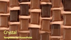  Presentation with chocolate - Presentation theme featuring chocolate pieces close up background and a tawny brown colored foreground