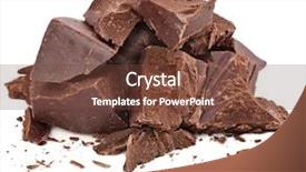  Presentation with chocolate milk - PPT theme consisting of chocolate pieces isolated on white background and a tawny brown colored foreground