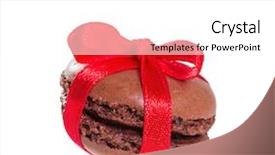  Presentation with french speaking countries - Colorful presentation theme enhanced with chocolate pink - french macarons isolate on white backdrop and a white colored foreground