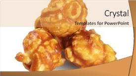  Presentation with corn - Slides consisting of chocolate pop corns on white background and a yellow colored foreground