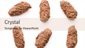  Presentation with chocolate and vanilla - Presentation theme enhanced with chocolate pralines isolated on white background and a  colored foreground