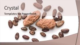  Presentation with white chocolate - Presentation design featuring chocolate pralines isolated on white background and a  colored foreground