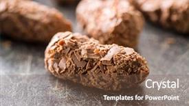  Presentation with old fashioned country kitchen - Audience pleasing slides consisting of chocolate pralines on old kitchen backdrop and a  colored foreground