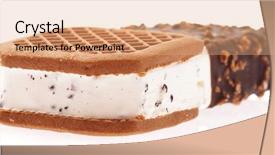  Presentation with chocolate ice cream - Slides enhanced with chocolate sandwich ice cream isolated background and a coral colored foreground