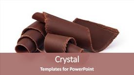  Presentation with white chocolate - PPT layouts having chocolate shavings on white background background and a coral colored foreground