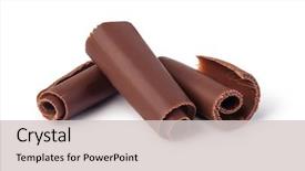  Presentation with white chocolate - Audience pleasing presentation theme consisting of chocolate shavings on white background backdrop and a light gray colored foreground