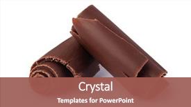  Presentation with white chocolate - PPT theme consisting of chocolate shavings on white background background and a red colored foreground