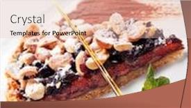  Presentation with chocolate nuts - Audience pleasing presentation theme consisting of chocolate shortcake with dried fruit and nuts backdrop and a lemonade colored foreground