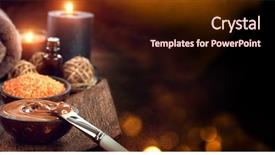  Presentation with day spa - Amazing PPT layouts having chocolate spa mask bath salt backdrop and a wine colored foreground
