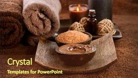  Presentation with chocolate - Colorful slide deck enhanced with chocolate spa backdrop and a tawny brown colored foreground