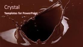 Presentation with chocolate splash - Presentation theme consisting of chocolate splash close-up background and a wine colored foreground