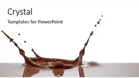  Presentation with chocolate splash - Beautiful slide set featuring chocolate splash closeup isolated backdrop and a white colored foreground