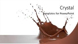  Presentation with chocolate splash - Slides enhanced with chocolate splash closeup isolated background and a white colored foreground