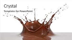  Presentation with chocolate splash - Beautiful slides featuring chocolate splash closeup isolated backdrop and a white colored foreground