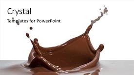  Presentation with chocolate splash - Cool new theme with chocolate splash closeup isolated backdrop and a white colored foreground