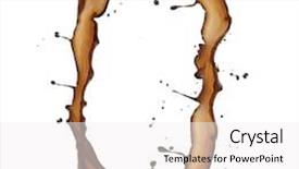  Presentation with chocolate splash - Theme having chocolate splash digit 0 isolated background and a white colored foreground