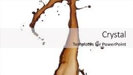  Presentation with chocolate splash - Cool new slides with chocolate splash digit 1 isolated backdrop and a white colored foreground