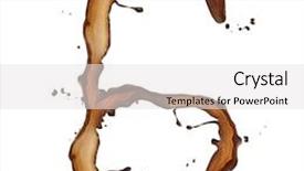  Presentation with chocolate splash - PPT theme with textile of pink color decorated with strasses bokeh effect background and a coral colored foreground