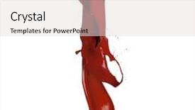  Presentation with chocolate splash - Presentation theme enhanced with chocolate splash letter i isolated on white background background and a lemonade colored foreground