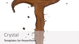  Presentation with chocolate splash - Amazing presentation theme having sprouting green plant on red  backdrop and a white colored foreground