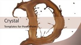  Presentation with chocolate splash - Audience pleasing presentation theme consisting of chocolate splash letter isolated on white background backdrop and a coral colored foreground