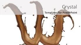  Presentation with chocolate splash - Cool new presentation design with chocolate splash letter isolated on white background backdrop and a white colored foreground