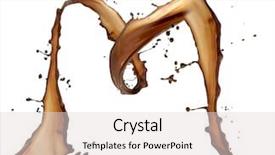  Presentation with chocolate splash - Slides having chocolate splash letter m isolated background and a  colored foreground