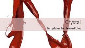  Presentation with chocolate splash - PPT theme consisting of chocolate splash letter n isolated on white background background and a lemonade colored foreground