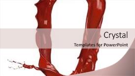  Presentation with chocolate splash - Amazing presentation theme having chocolate splash letter o isolated on white background backdrop and a soft green colored foreground