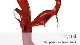  Presentation with chocolate splash - Beautiful presentation featuring chocolate splash letter p isolated on white background backdrop and a light gray colored foreground