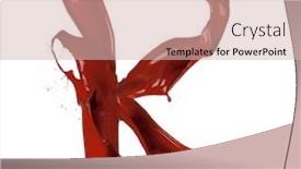  Presentation with chocolate splash - Amazing presentation theme having chocolate splash letter r isolated on white background backdrop and a soft green colored foreground