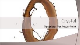  Presentation with chocolate splash - Amazing presentation theme having chocolate splash number 0 isolated on white background backdrop and a light gray colored foreground