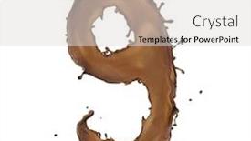  Presentation with chocolate splash - PPT theme having chocolate splash number 9 isolated on white background background and a light gray colored foreground