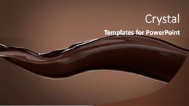  Presentation with chocolate splash - Cool new slide deck with chocolate-splash-wavy-shape-isolated backdrop and a tawny brown colored foreground