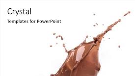  Presentation with chocolate milk - Colorful slides enhanced with milk protein - chocolate splash backdrop and a white colored foreground