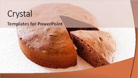  Presentation with chocolate - Colorful presentation design enhanced with chocolate sponge cake backdrop and a lemonade colored foreground