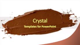  Presentation with white chocolate - PPT theme having chocolate spread isolated over white background and a tawny brown colored foreground