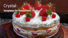  Presentation with chocolate strawberry - Presentation consisting of chocolate-strawberry-and-whipped-cream background and a tawny brown colored foreground