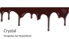  Presentation with white chocolate - Beautiful slides featuring chocolate streams isolated backdrop and a white colored foreground