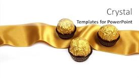  Presentation with white chocolate - Slides having chocolate-sweet-made-chocolate-candies and a white colored foreground