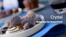  Presentation with chocolate wine - Slides enhanced with chocolate sweets and red wine background and a  colored foreground