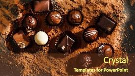  Presentation with sweets - Cool new theme with chocolate sweets backdrop and a  colored foreground