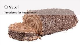 Presentation with swiss roll - Colorful theme enhanced with chocolate swiss roll closeup isolated backdrop and a light gray colored foreground